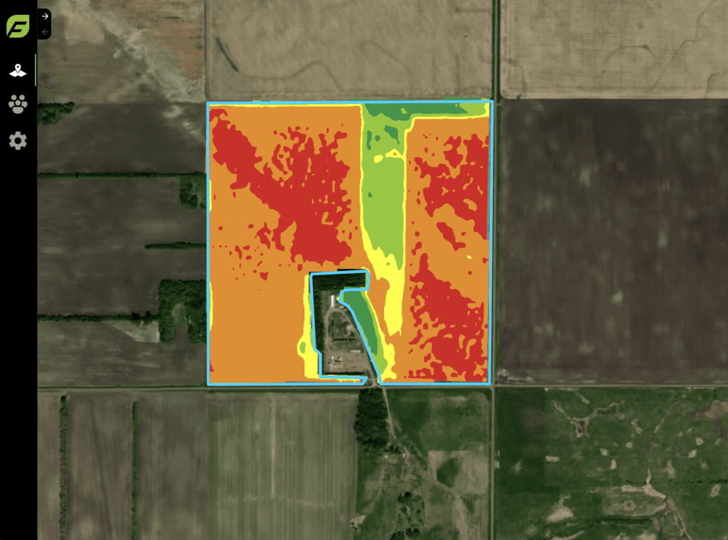 Clipped Satellite Imagery in FieldAgent