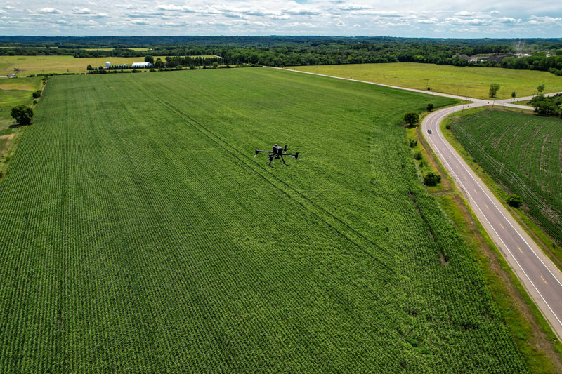 Drone scanning field